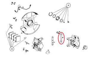 Retaining plate for front brake caliper W100 - Image 2
